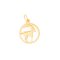 English Capricorn 9k Gold Zodiac Charm
