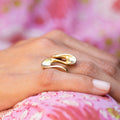 Abstract Wavy 10k Gold Ring