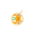 Cancer 18k Gold and Enamel Zodiac Charm