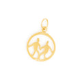 Gemini Twins 10k Gold Zodiac Charm
