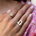 Cancer Zodiac Sign 14k Gold Ring