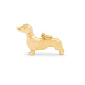 English Dachshund 9k Gold Dog Charm