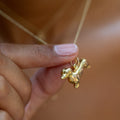 English Dachshund 9k Gold Dog Charm