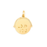 English "I LOVE YOU" 9k Gold Spinner Charm