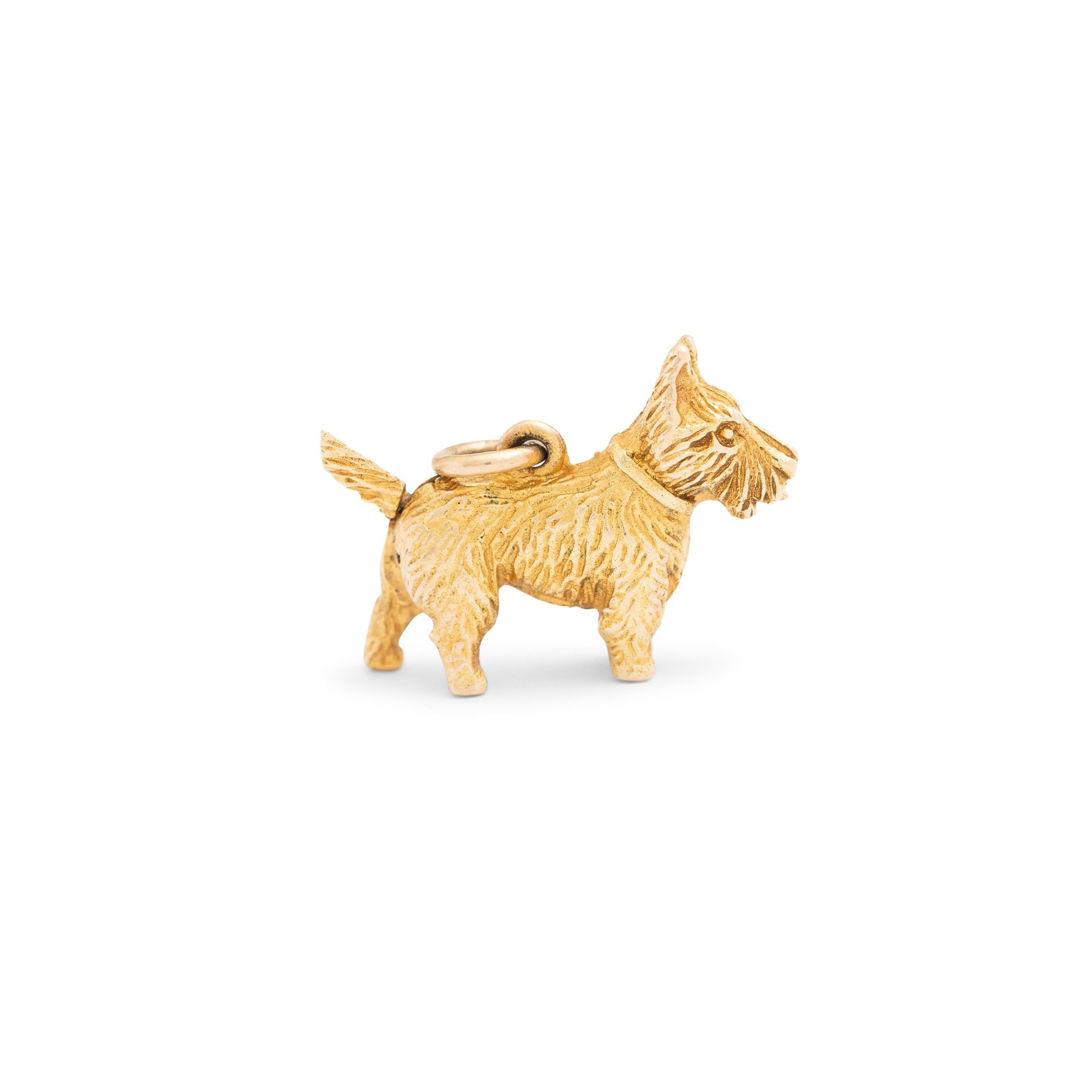 Scottie Terrier 9k Gold Movable Dog Charm