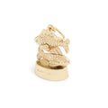 English Pisces 3-Dimensional 9k Gold Zodiac Charm
