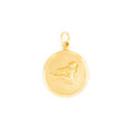 English Virgo 9k Gold Disc Zodiac Charm