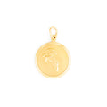 English Capricorn 9k Gold Disc Zodiac Charm