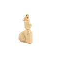 Sitting Poodle 9k Gold Dog Charm