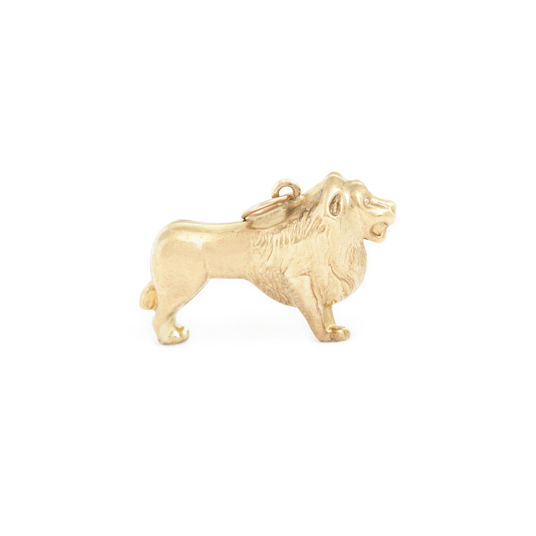 English Leo 9k Gold Lion Zodiac Charm