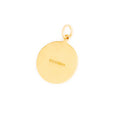 English Aquarius 9k Gold Disc Zodiac Charm