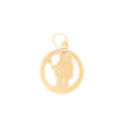 Gemini 9k Gold Disc Zodiac Charm