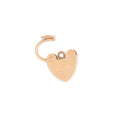 English Heart Padlock 9k Rose Gold Charm