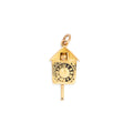 Movable Cuckoo Clock 14k Gold And Enamel Charm
