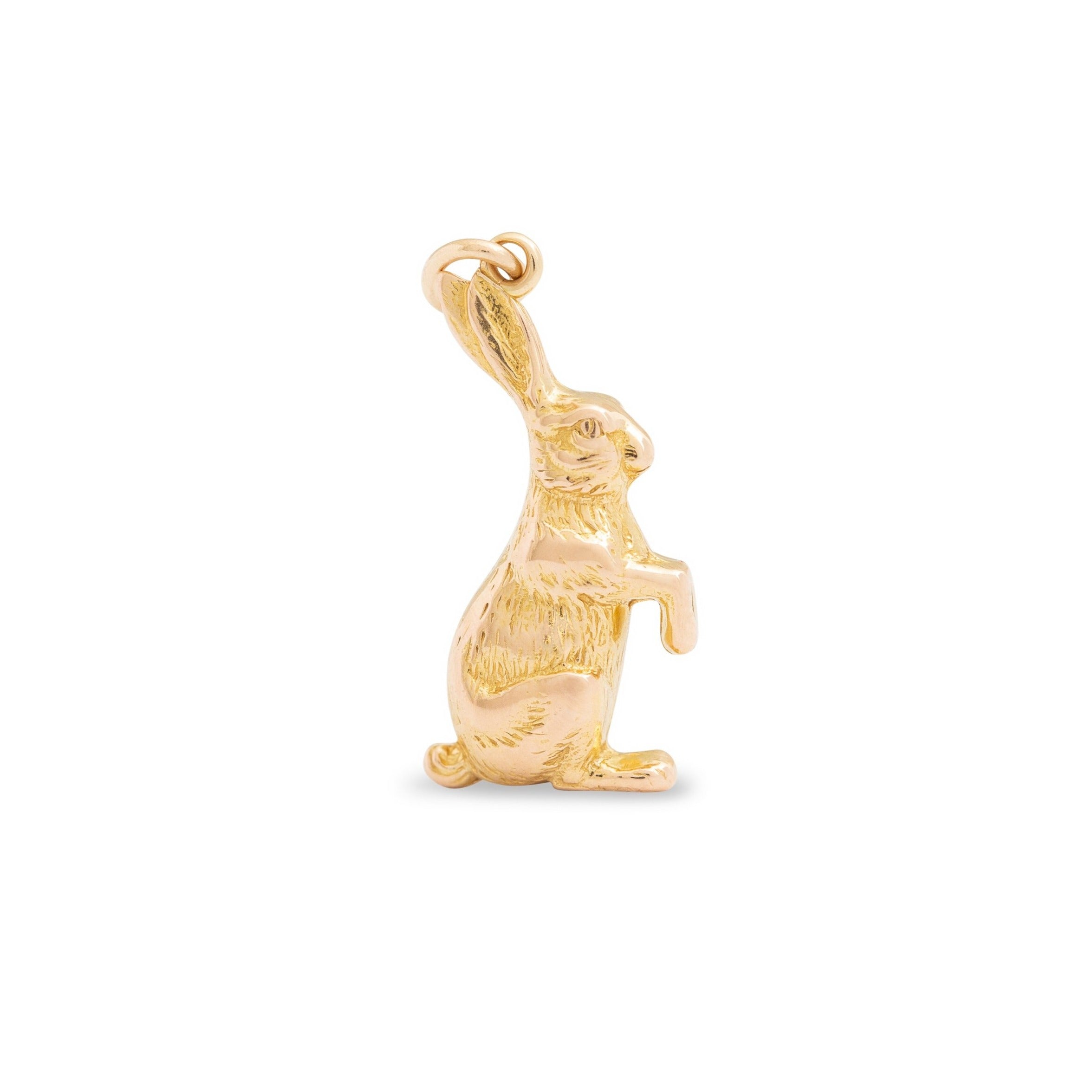 Vintage Bunny Rabbit 14k Gold Charm