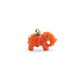Petite Coral Elephant and 14k Gold Charm