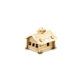 Rustic Cabin 14k Gold Charm