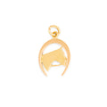 Bi-Color 14K Gold Horse and Horseshoe Charm