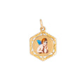 Cherub 9k Gold and Enamel Charm