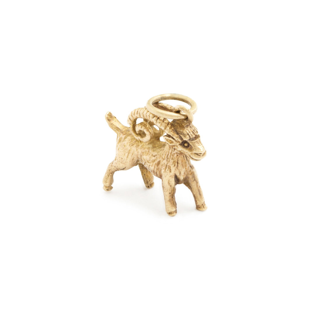 English Aries Ram 9k Gold Zodiac Charm