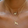 Short Nosed 10K Gold Dog Charm