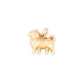 Short Nosed 14K Gold Dog Charm