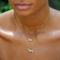 Short Nosed 14K Gold Dog Charm