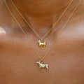 Short Nosed 14K Gold Dog Charm