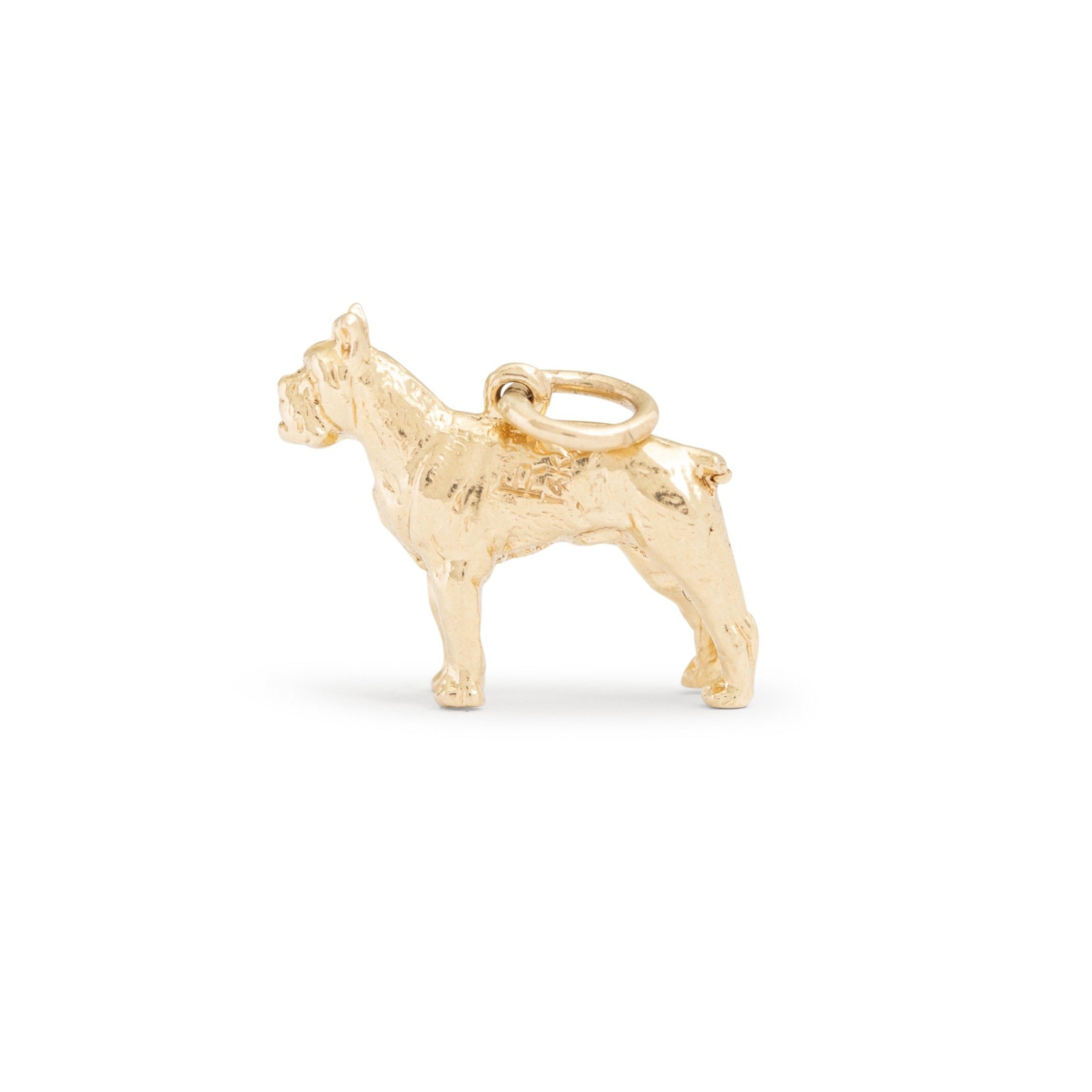 Boxer 14k Gold Dog Charm