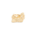 Long Hair 14K Gold Dog Charm