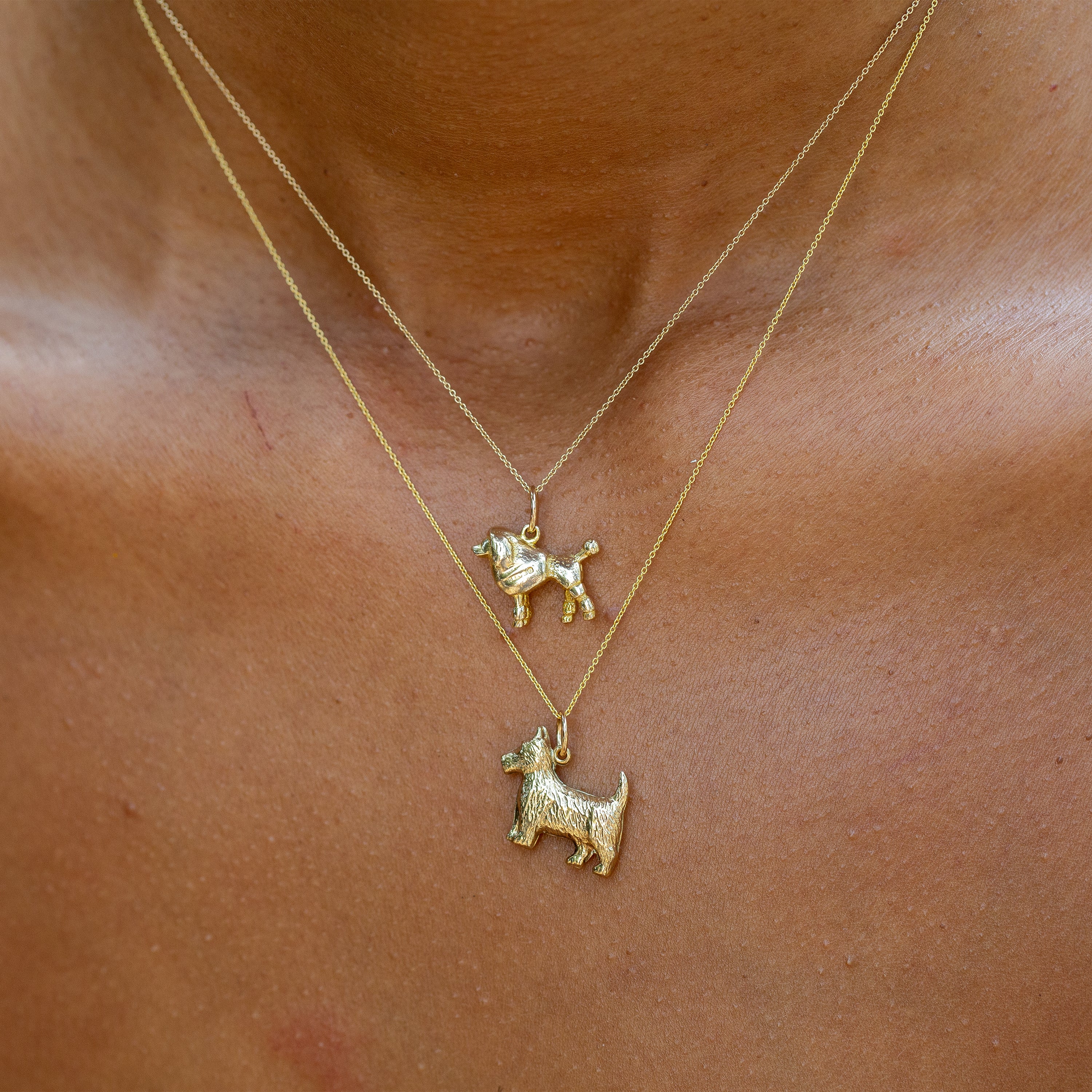 English Scottie Terrier 9K Gold Dog Charm