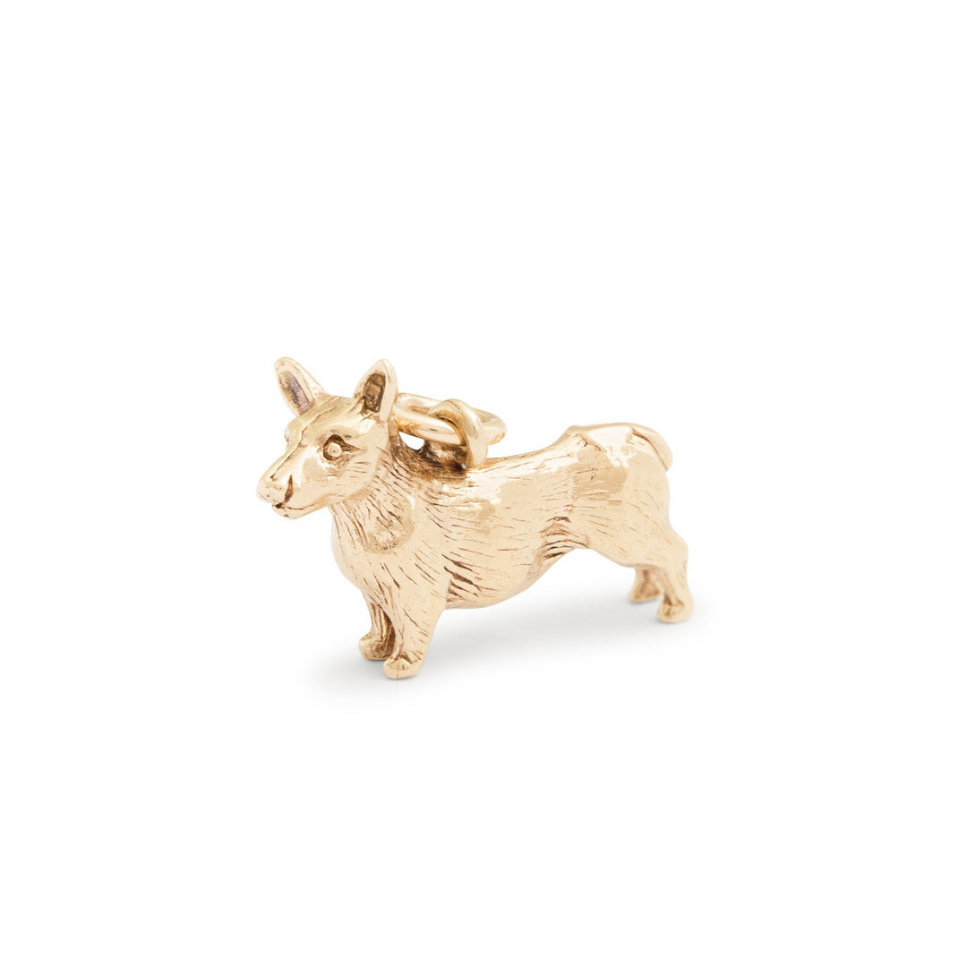 English Corgi 9K Gold Dog Charm