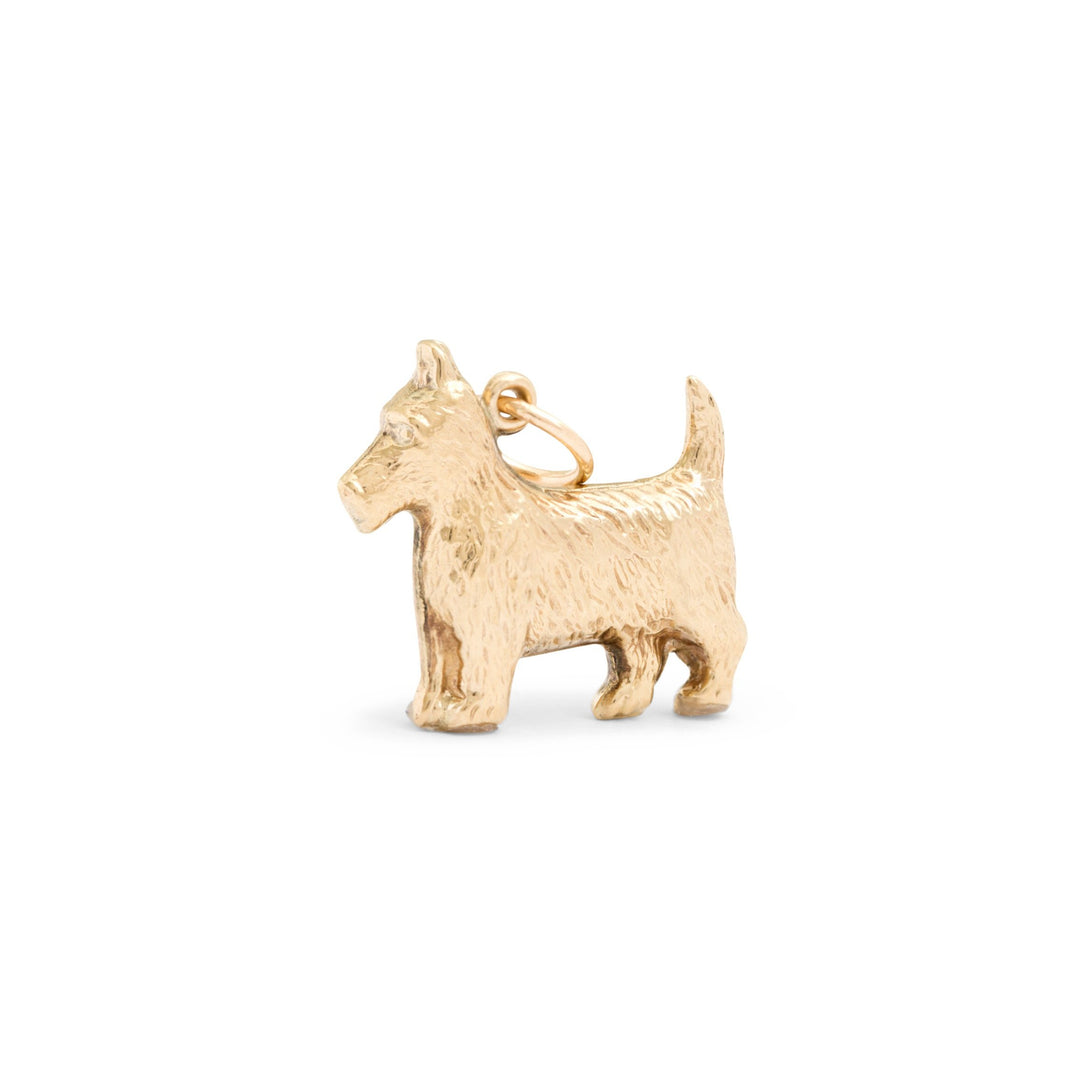 English Scottie Terrier 9K Gold Dog Charm