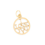 English "I LOVE YOU" 9k Gold Charm