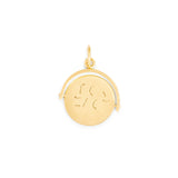 English "I LOVE YOU" Spinner 9k Gold Charm