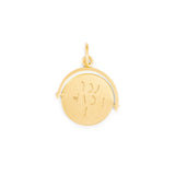 English "I LOVE YOU" Spinner 9k Gold Charm