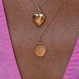 English "I LOVE YOU" Spinner 9k Gold Charm