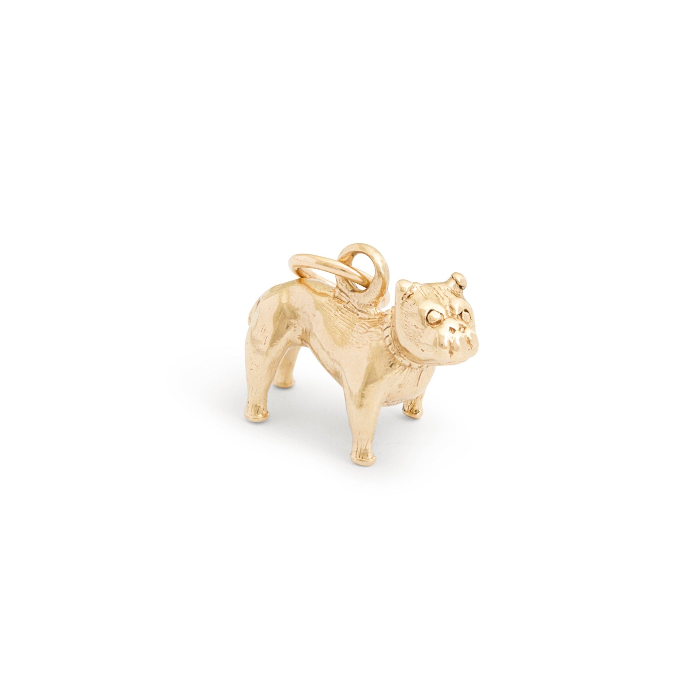 Bulldog 10K Gold Dog Charm