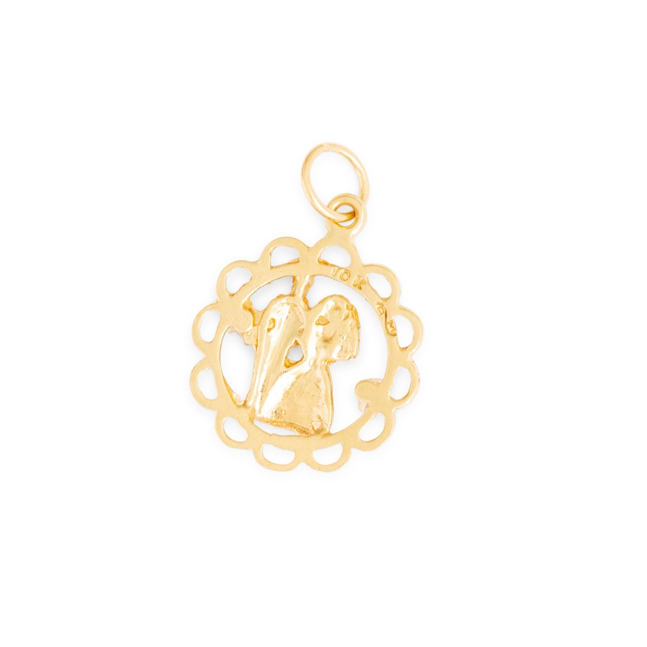 Bride and Groom Diamond and 10k Gold Charm