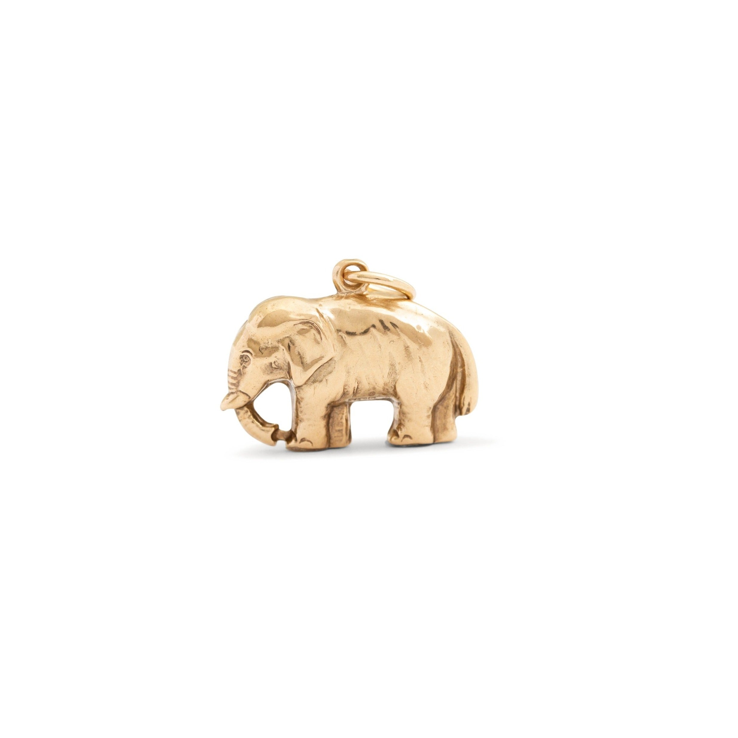 Elephant 9k Yellow Gold Charm