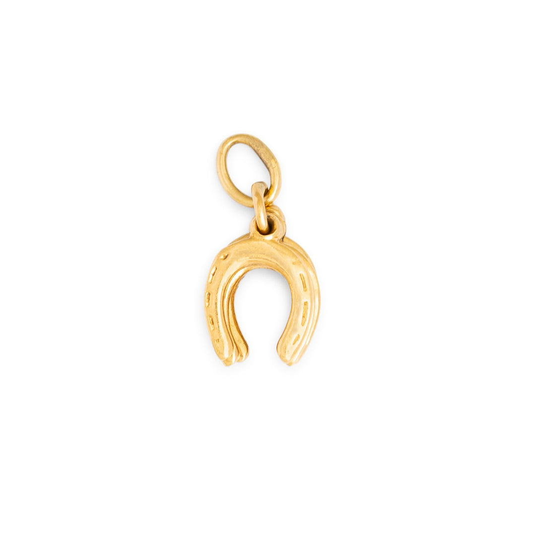 Four Horseshoe 10k Gold Charm