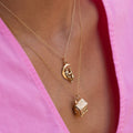 Movable Wedding Chapel 14K Gold and Ruby Charm