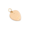 English Engraved Shield Heart 9k Rose Gold Charm