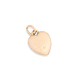 English 9k Rose Gold Engraved Heart Charm