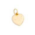 English 9K Engraved Heart Charm