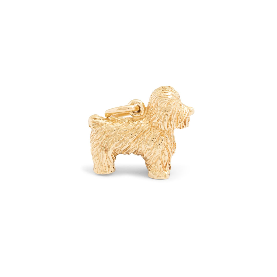 Bichon 14k Gold Dog Charm