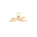Running Greyhound 14K Gold Dog Charm