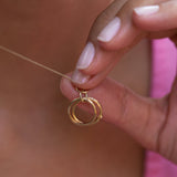 Wedding Ring Set Diamond and 14k Gold Charm