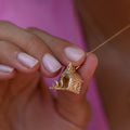 Movable Wedding Chapel 14K Gold and Ruby Charm