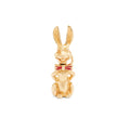 Movable Bunny 14k Gold and Enamel Charm